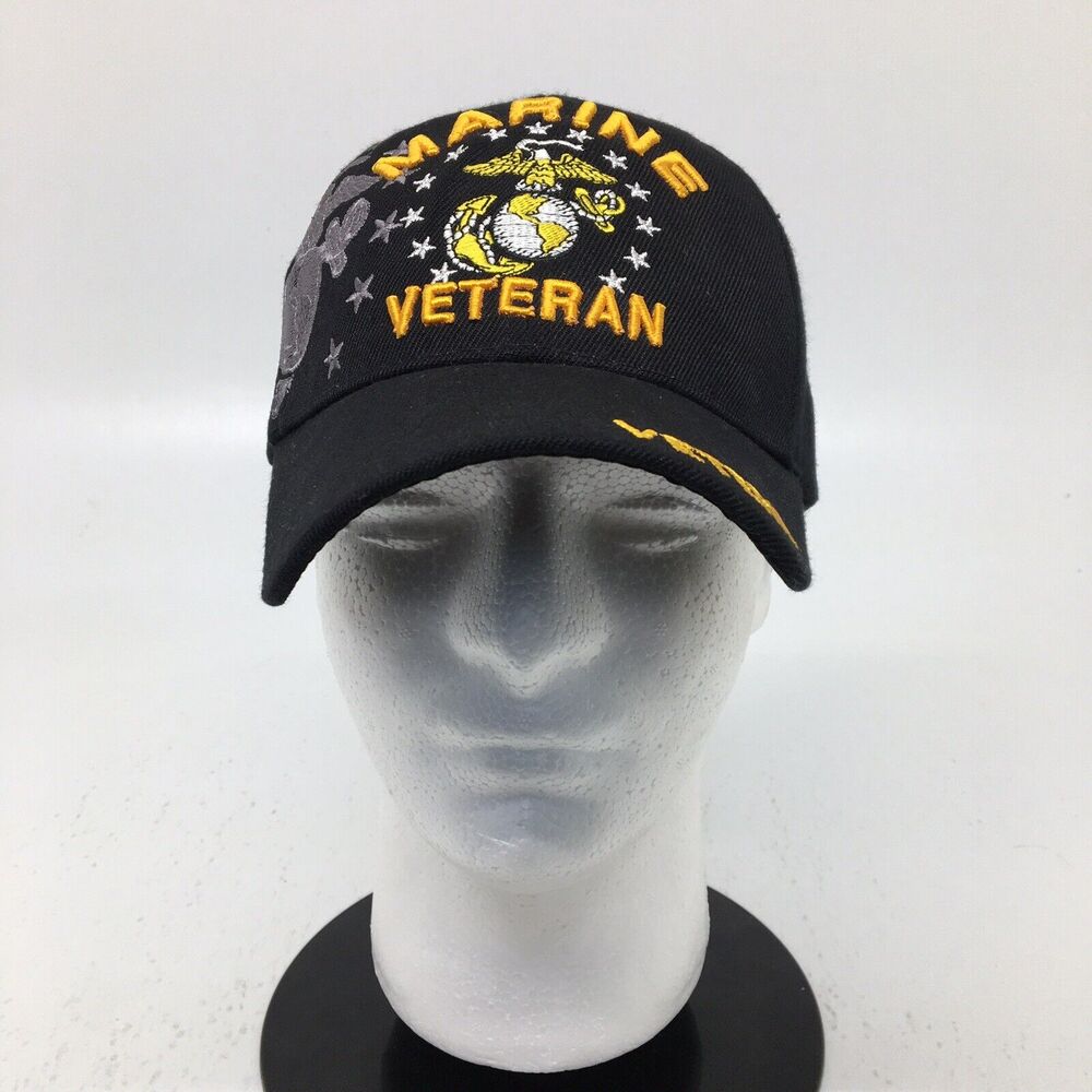 Marine Veteran Strap Back Baseball Cap Hat